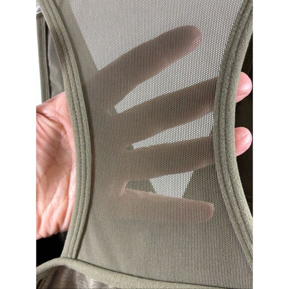 Lululemon Tank Top Mesh Back V Neck in Olive Green Size XS - Picture 5 of 8